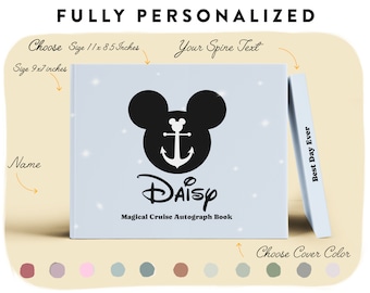 Personalized Disney Cruise Book, Disney Cruise Trip Memory Book, Cruise Ship Autograph Book, DCL Book