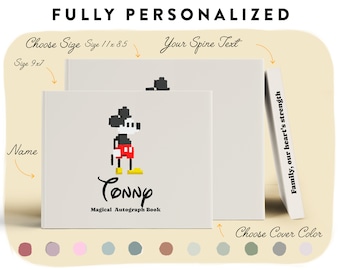 Signature Journey Book - Customized Keepsake for Collecting Autographs from Your Theme Park Adventures
