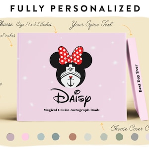 Personalized Disney Cruise Book, Disney Cruise Trip Memory Book, Cruise Ship Autograph Book, DCL Book
