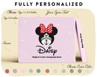 Personalized Disney Cruise Book, Disney Cruise Trip Memory Book, Cruise Ship Autograph Book, DCL Book