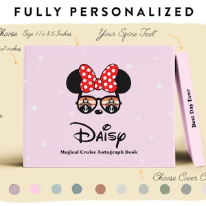 Disney Cruise Vacation Kids Autograph Book, Personalized Disney Cruise Trip, Cruise Travel Agent, Disneycruise
