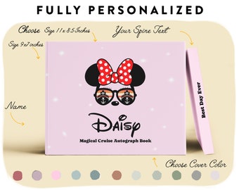 Disney Cruise Vacation Kids Autograph Book, Personalized Disney Cruise Trip, Cruise Travel Agent, Disneycruise