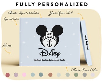 Disney Cruise Vacation Autograph Book, Kids Personalized Disney Cruise Book, Cruise Travel Agent, DCL Book