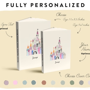 Dreamer&#39;s Fantasy Notebook,   Travel Diary, Vintage-Inspired Journal, Theme Park Enthusiast&#39;s Journal - Multiple Sizes & Styles