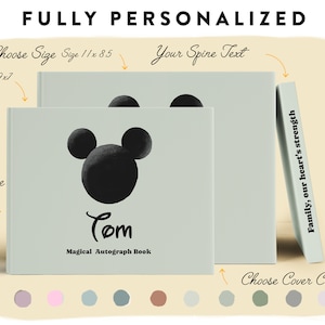 Signature Treasure Book - Personalized Memento for Capturing Cartoon Character Autographs on Park Trips