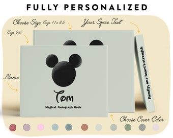 Signature Treasure Book - Personalized Memento for Capturing Cartoon Character Autographs on Park Trips