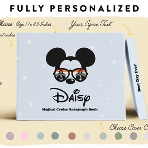 Disney Cruise Vacation Autograph Book, Personalized Disney Cruise Trip, Cruise Travel Agent, DCL Book