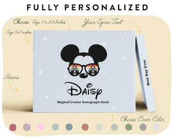 Disney Cruise Vacation Autograph Book, Personalized Disney Cruise Trip, Cruise Travel Agent, DCL Book