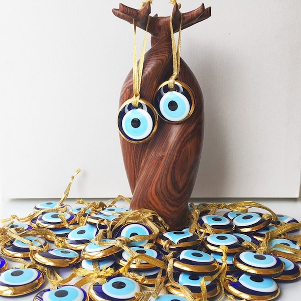 25 pieces gold wedding theme, greek evil eye bead, wedding favors, blue evil eye, unique wedding favors, bulk gifts, greek wedding favors