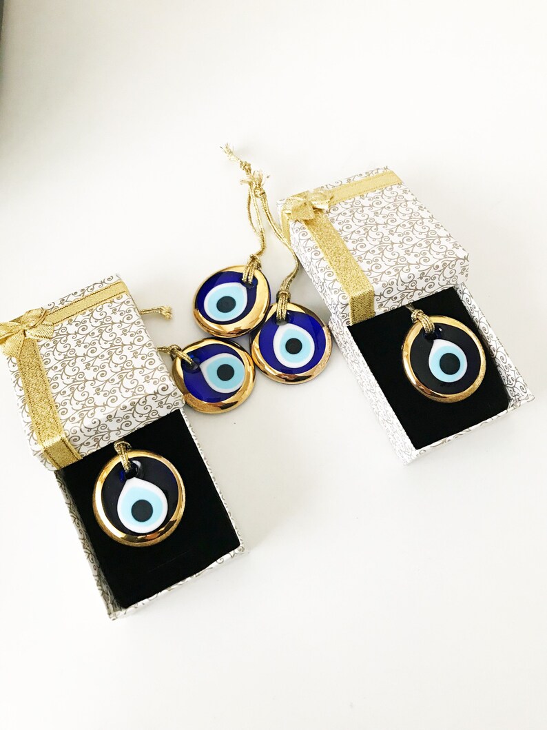 Gold Evil Eye Bead Evil Eye Bead in Box Cardboard Box Etsy
