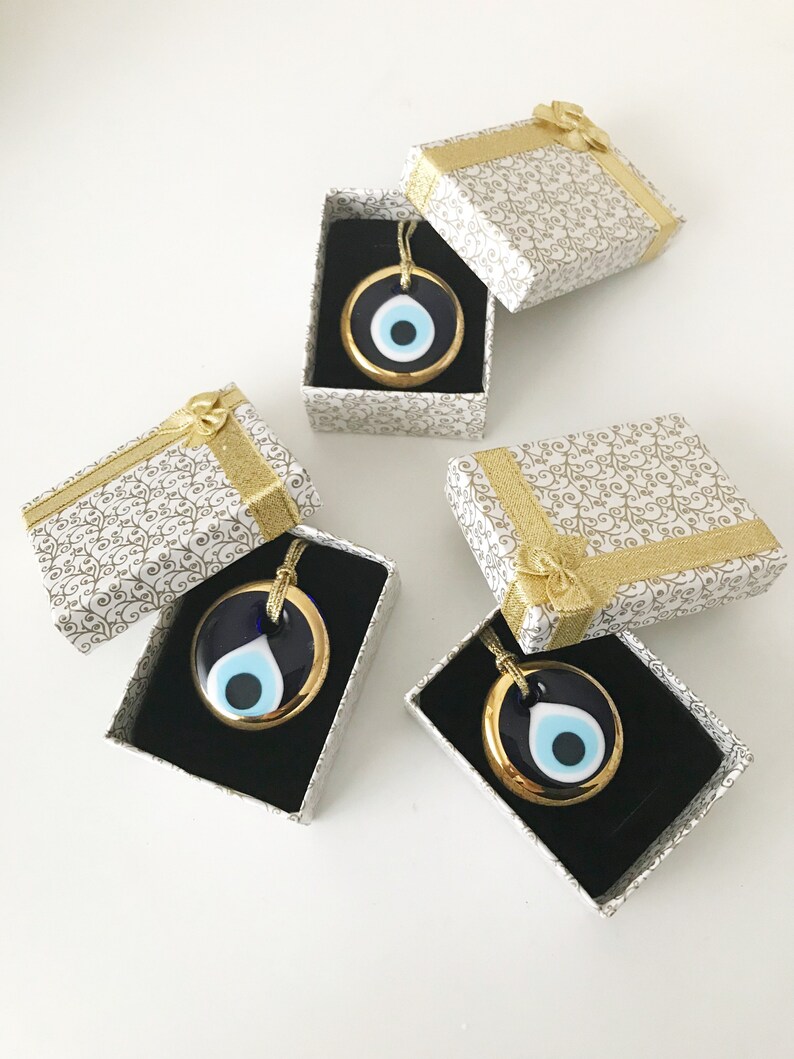 Gold Evil Eye Bead Evil Eye Bead in Box Cardboard Box Etsy