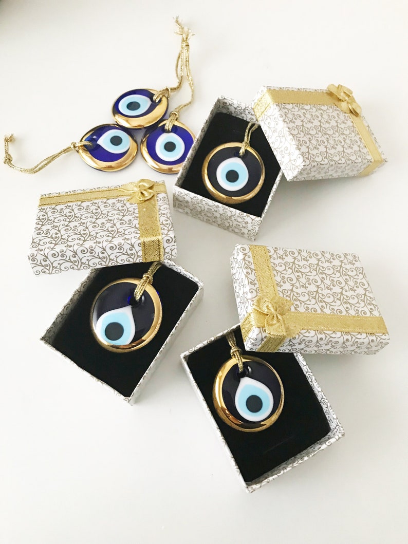 Gold Evil Eye Bead Evil Eye Bead in Box Cardboard Box Etsy