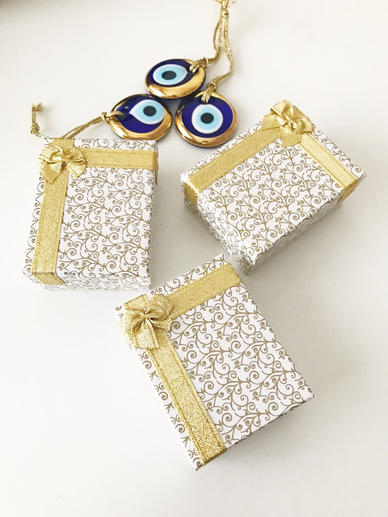 Gold Evil Eye Bead Evil Eye Bead in Box Cardboard Box Etsy