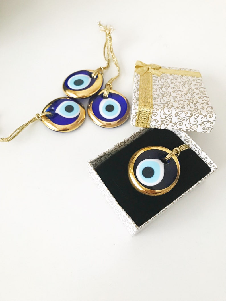Gold Evil Eye Bead Evil Eye Bead in Box Cardboard Box Etsy