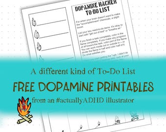 ADHD Dopamine To-Do List Printable – Fire Theme, Task Tracker (Digital Download)