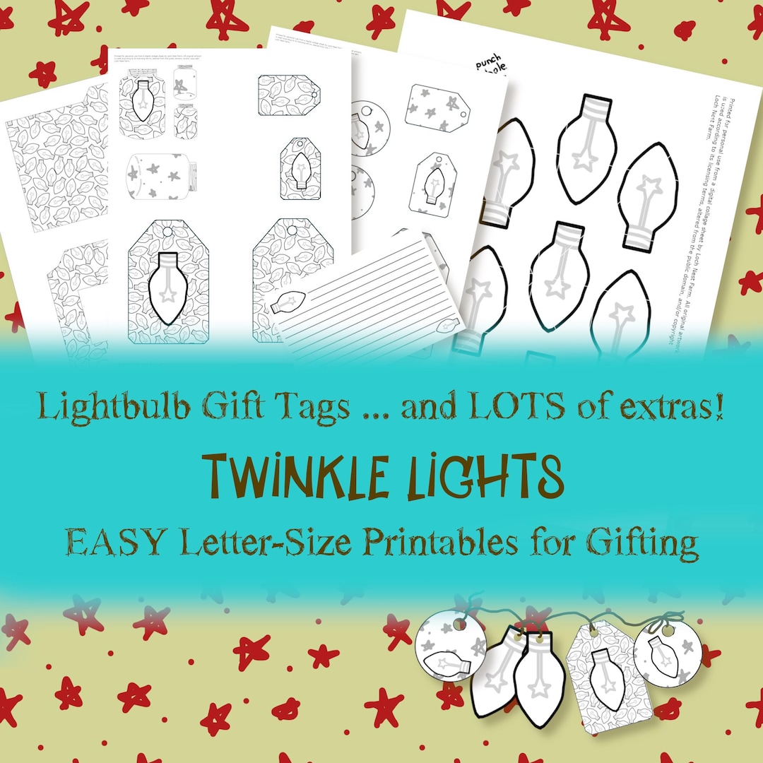 Lightbulb Gift Tag Printable