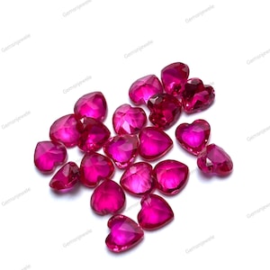 10 Pieces Pink Sapphire Heart AAA Grade Flawless Ceylon Pink Sapphire Loose Heart, Nice Luster Fashion jewellery & Earring stones