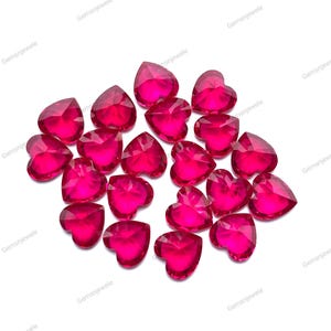 2 Piece Pink Sapphire Heart AAA Grade Flawless Ceylon Pink Sapphire Loose Heart, Nice Luster Fashion jewellery & Earring stones