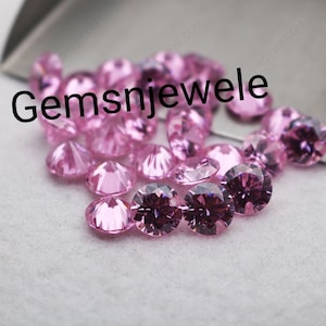 Pink Zirconia Gemstone 1.00mm to 5.00mm available, Heart and Arrow cut Top quality Round