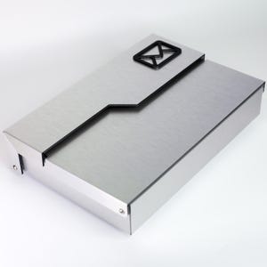 Modern Silver Wall Mailbox | Slim Outdoor Letter Box with Lock & Keys | Brushed Metal Post Box | Secure Apartment Mail Holder