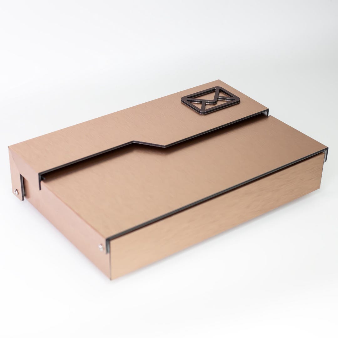 Letter Rack Box Modern Bronze Mailbox | Slim Wall Mounted Letter Box | Weatherproof ...