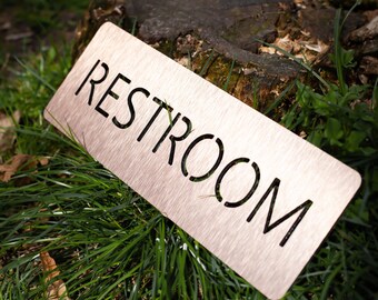 Custom Aluminum Composite Restroom Sign - Modern Stylish Design