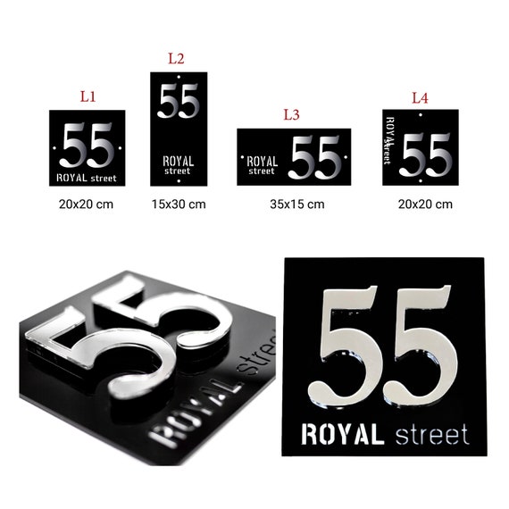 Modern Acrylic House Address Signs Vertical and Horizontal Etsy