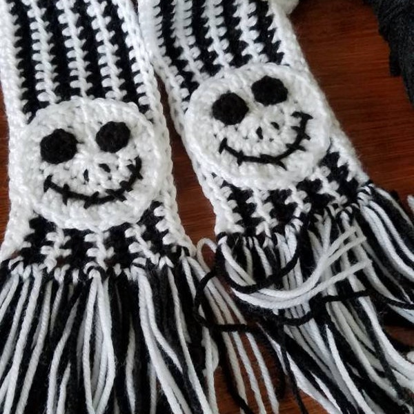 Jack Skellington Scarf Crochet Etsy