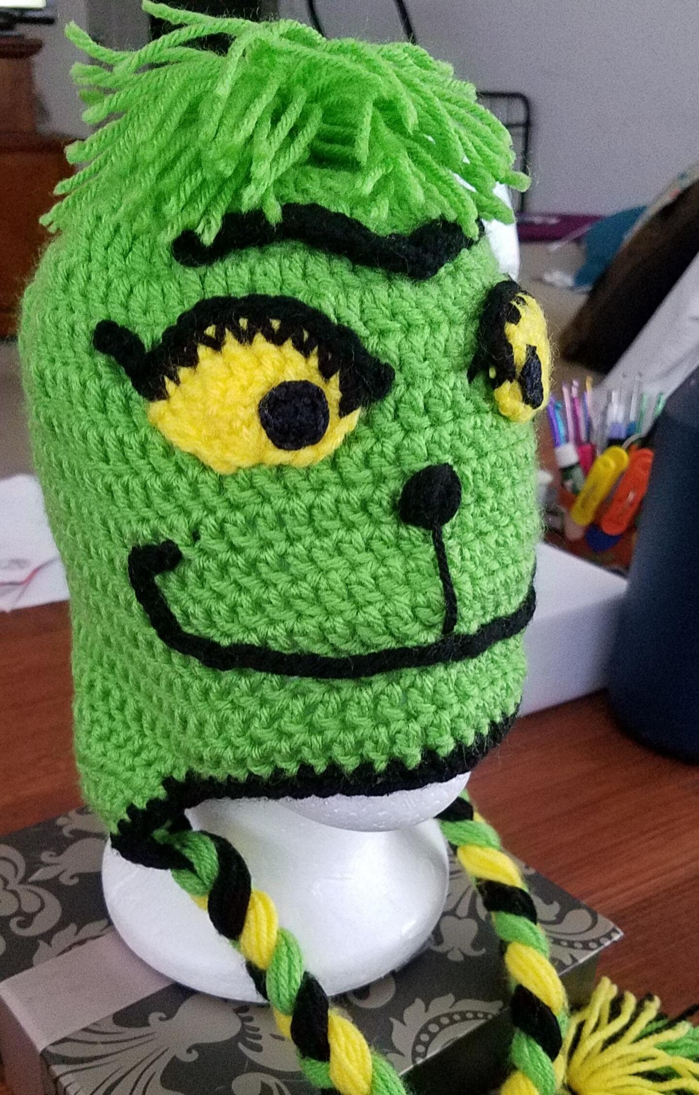 Grinch Inspired Beanie Etsy