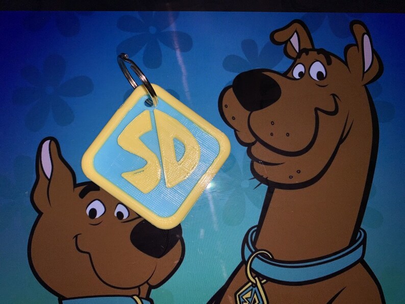 Scooby Doo Dog Collar Tag 3D Printed | Etsy