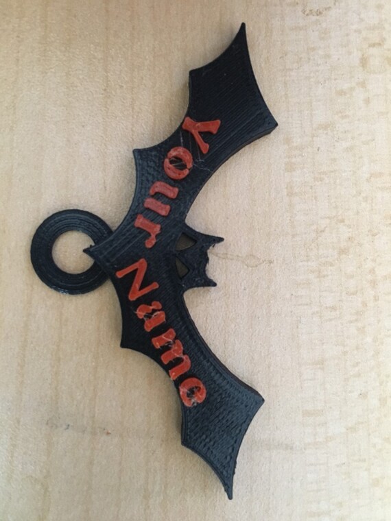 3d Printed Bat Keychain Etsy
