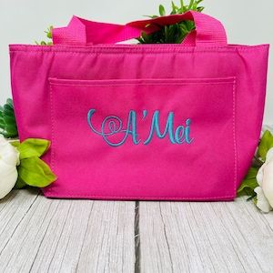 Personalized lunch bag, Back to School, Embroidered Lunch bag, Custom Lunch Bag, Lunch tote, Insulated Lunch Bag, Embroidered Bag,