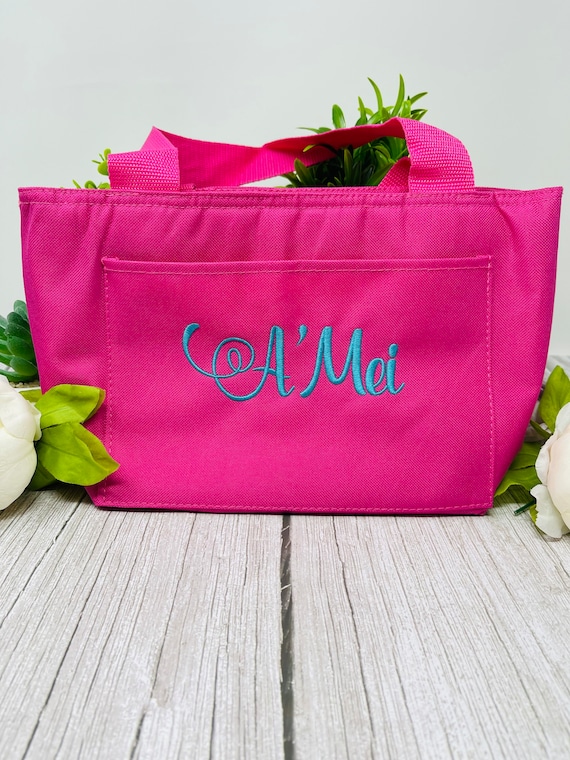 Personalized lunch bag, Back to School, Embroidered Lunch bag, Custom Lunch Bag, Lunch tote, Insulated Lunch Bag, Embroidered Bag,