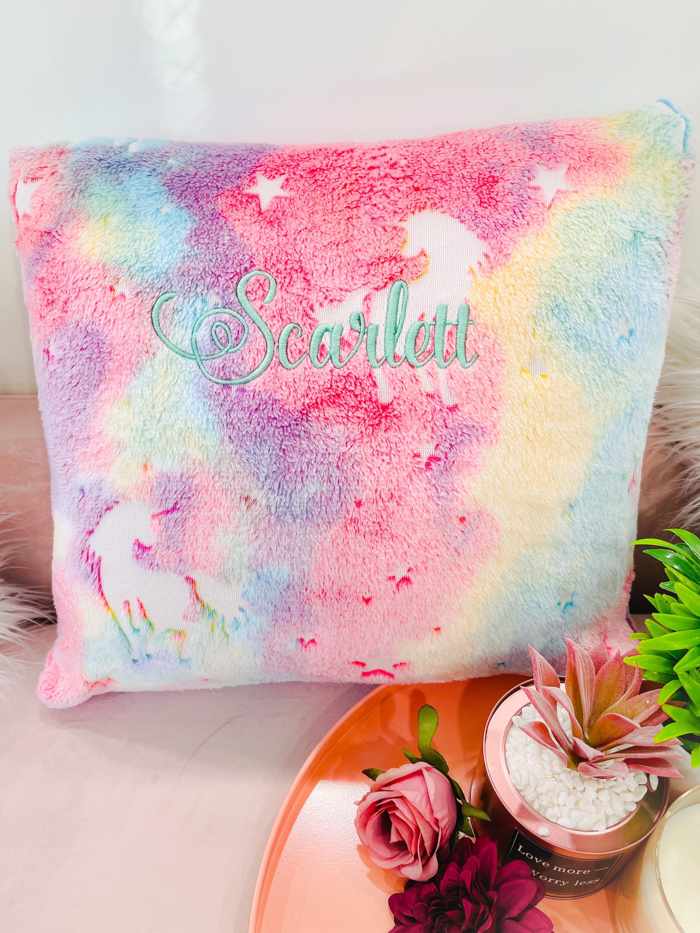 DIY Unicorn Sewing Blanket & Pillow Kit for Girls - No Sew Blankets - Make  Your Own Plush Fleece Blankets and Throw Sew Pillows Quilt Set for Kids 