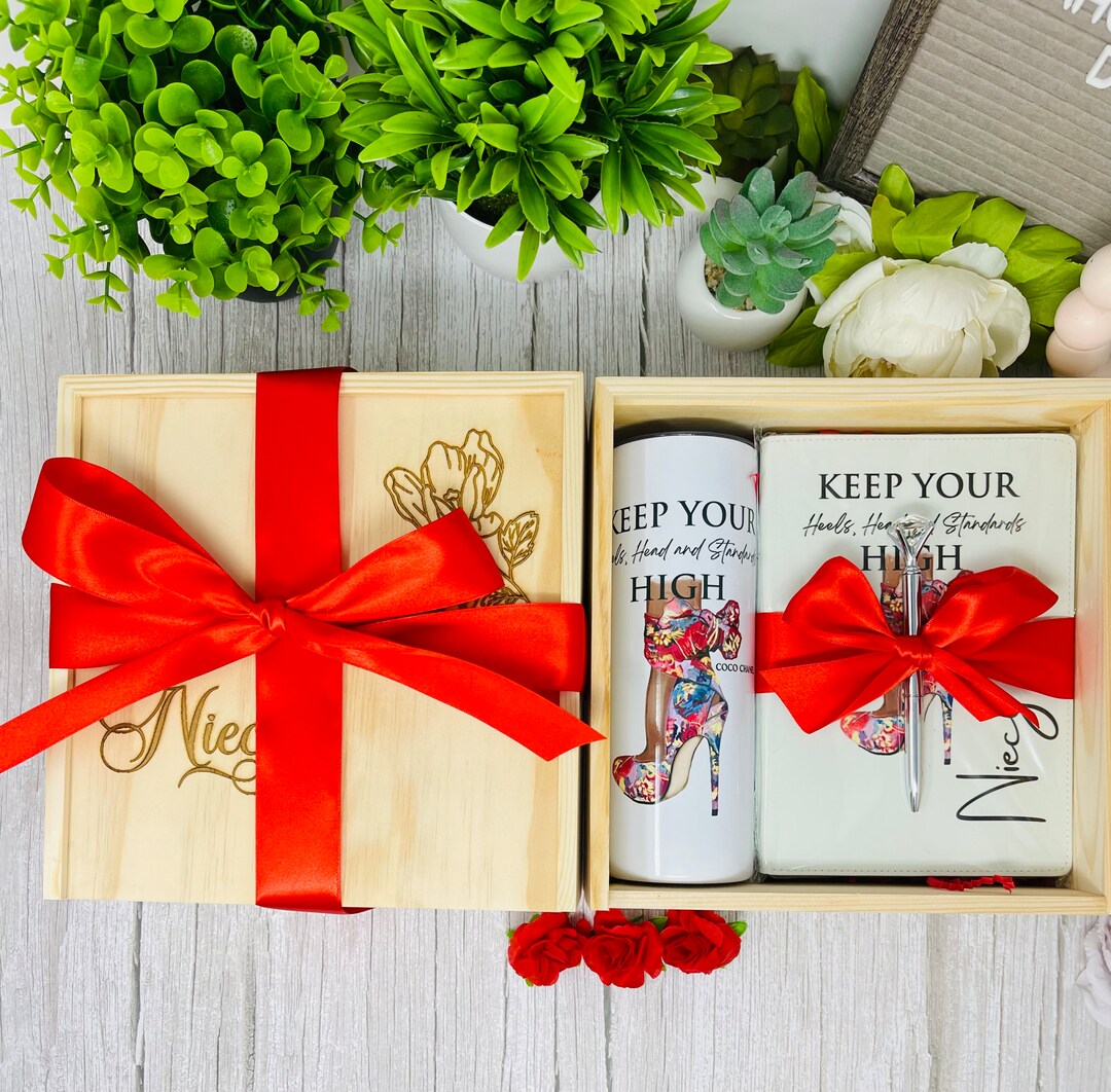 Skinny Tumbler and Journal Gift Box, Stainless Steel Skinny Tumbler ...