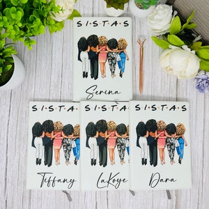 Personalized Journal, Sistas, Best Friends, Gift, Custom Journal, Sisters, African American, Custom Notebook,  Journaling, Diary