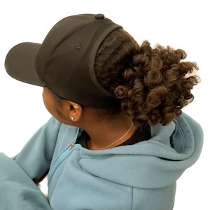 Custom Ponytail Caps, Satin lined caps, Satin lined ponytail caps, Natural hair Caps, backless cap, custom hats, High Ponytail Cap