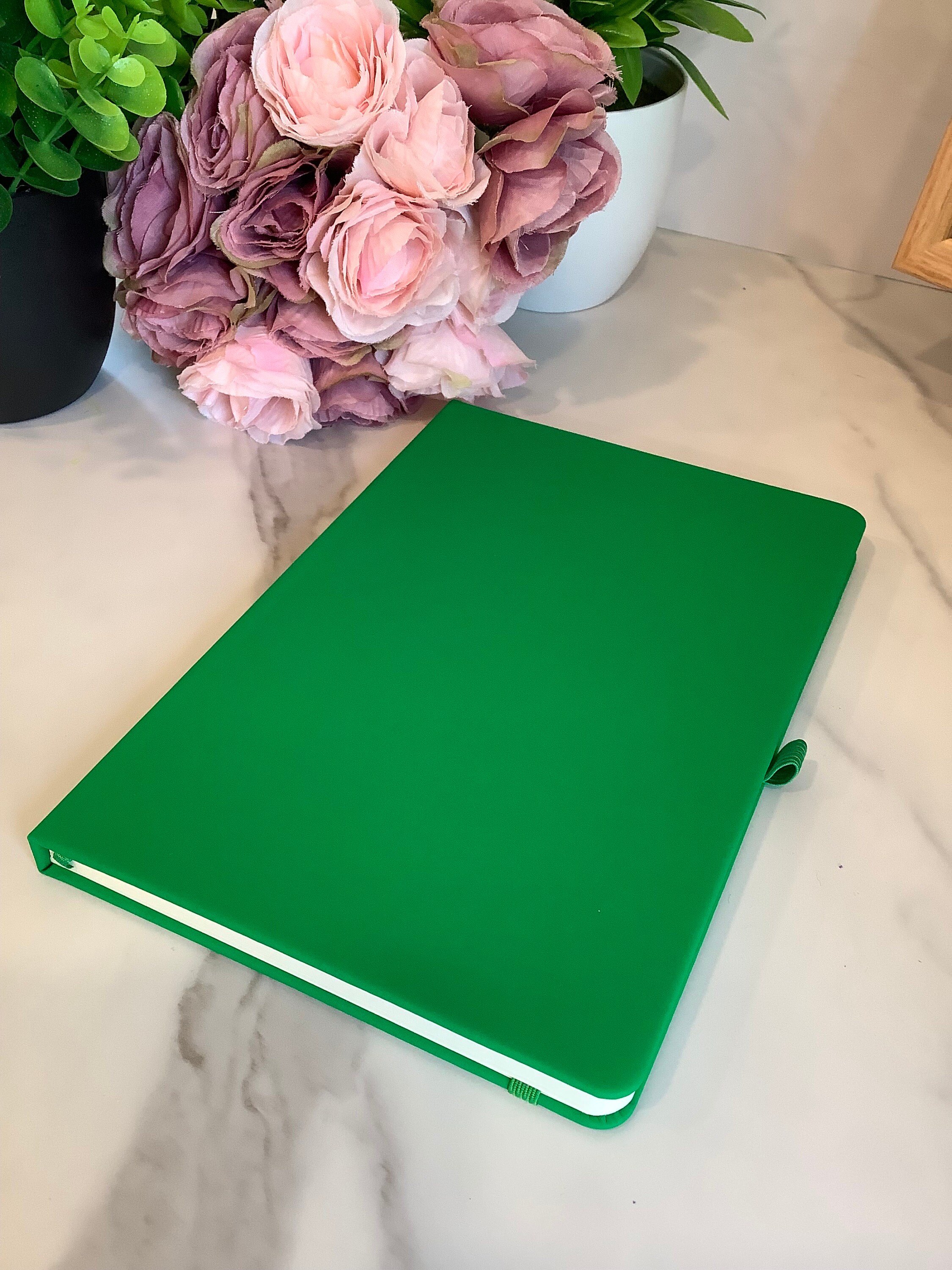 Personalized Journal, Green and Pink, Notebook, Custom Journal, Custom Notebook, Sorority Gift, Journaling, AKA, Alpha, Kappa, Soror
