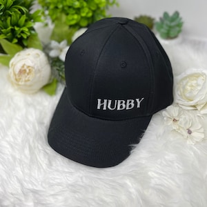 Hubby Ball Cap, Honeymoon,  Husband, Wedding, Hubby Embroidered Hat, Engagement, Bachelor Party, Personalized baseball caps, custom hats
