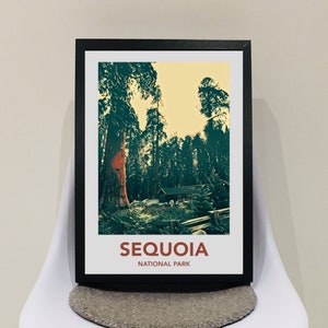 Sequoia National Park Vintage Travel Poster image 1