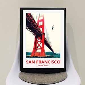 San Francisco (Style 2) California Vintage Travel Poster