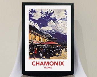 Chamonix France Vintage Travel Poster