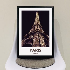 Paris France Vintage Travel Poster