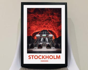 Stockholm Sweden Vintage Travel Poster