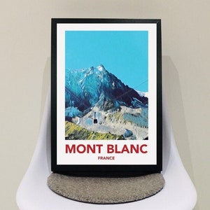 Mont Blanc France Vintage Travel Poster