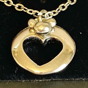 Vintage Disney Mickey Mouse Ears Heart Charm Necklace Stainless Steel 18" Chain Valentines Day Mothers Day Gift Love Heart image 8