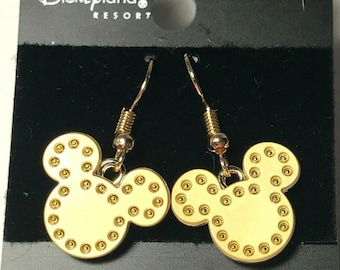 Disney Mickey Minnie Mouse Earrings Charms Gold Plated