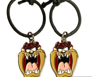 Vintage Taz Tasmanian Devil Christmas Tree Ornament Car Small Enamel Charm Set or Ornaments You Choose