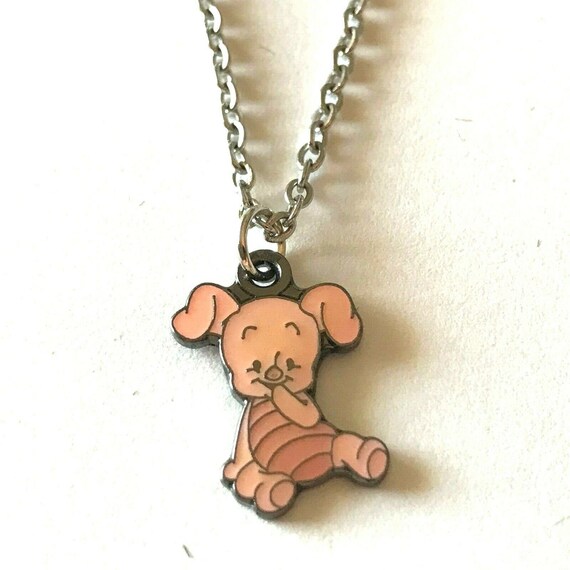 Vintage Disney Piglet Charm Necklace Winnie The P… - image 5