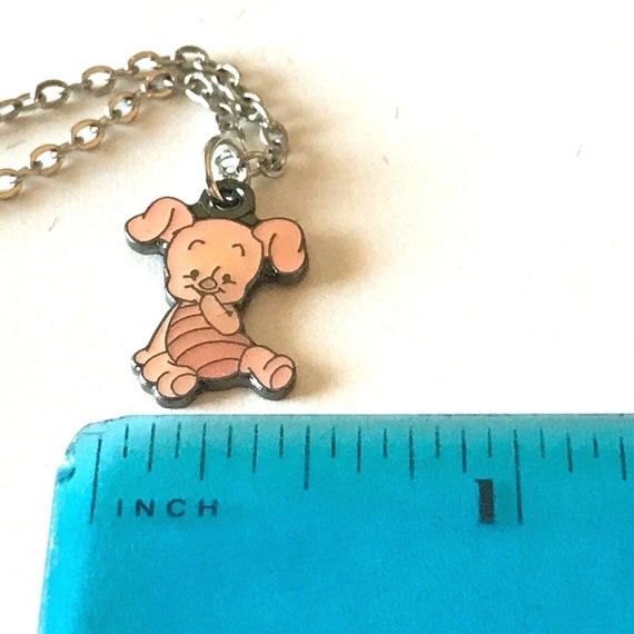 Vintage Disney Piglet Charm Necklace Winnie The P… - image 9